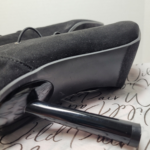 Wild Pair Witchy Black Suede Shoes 8M - Picture 6 of 10